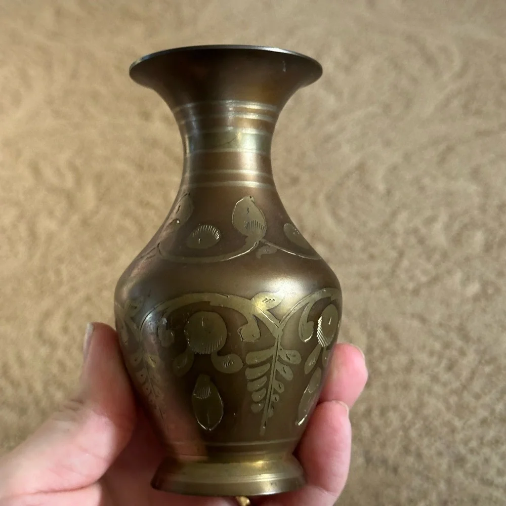 Vintage Brass Bud Vase